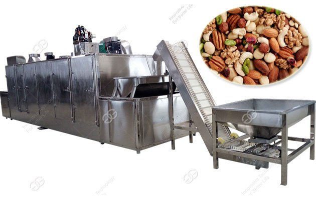 Continuous Type Nuts Roasting Machine for Cashew Pine Nuts