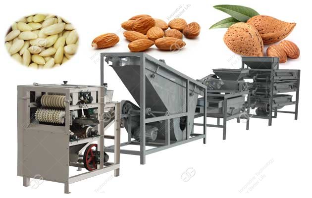 Commercial Almond Shelling Peeling Production Line