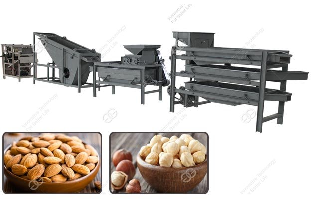 Hazelnut Shelling Peeling Drying Machine