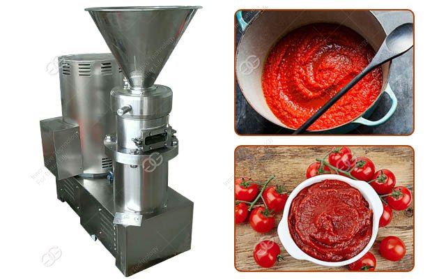 Machine Grinding Pepper and Tomatoes